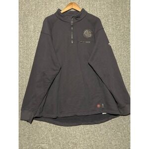 Ariat fr 1/2 Zip knit shirt sweater mens work flame resistant blue size 2XL